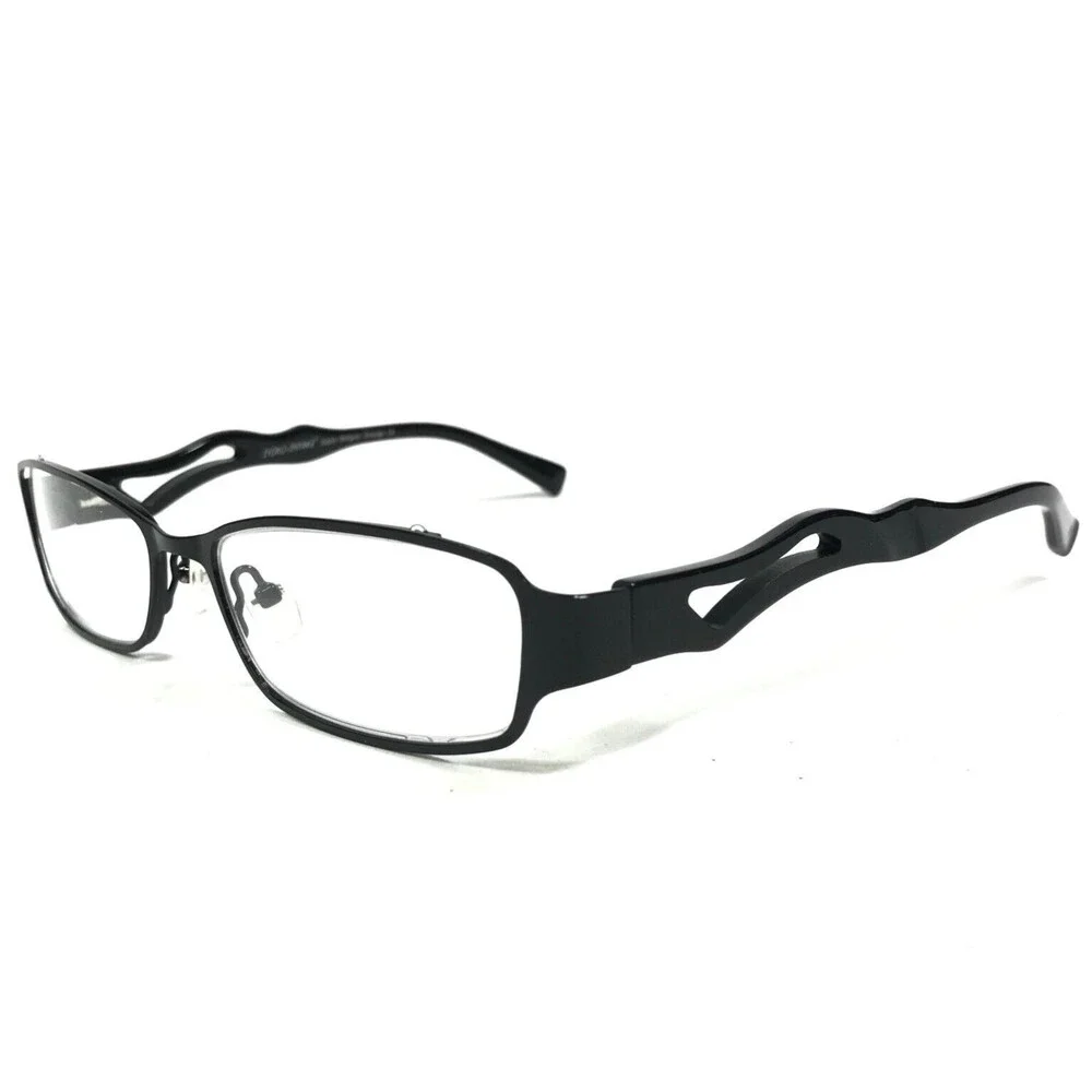 Iyoko-Inyake Eyeglasses Frames IY282 Col.6 Black Rectangular Full Rim 53-17-138